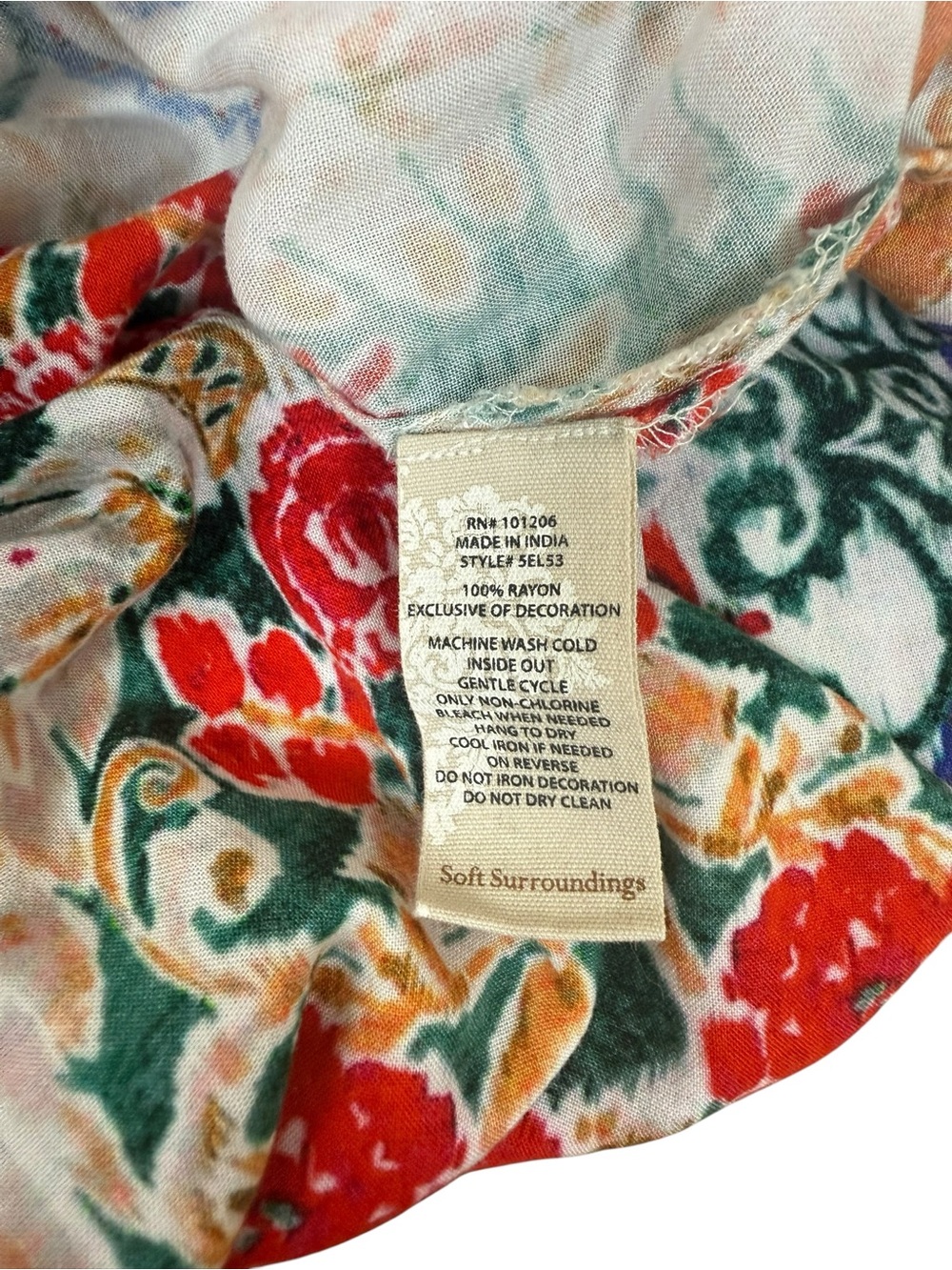 Soft Surroundings Ipanema Embroidered Beaded Caftan Maxi dress in Rio Rainbow - Picture 10 of 16